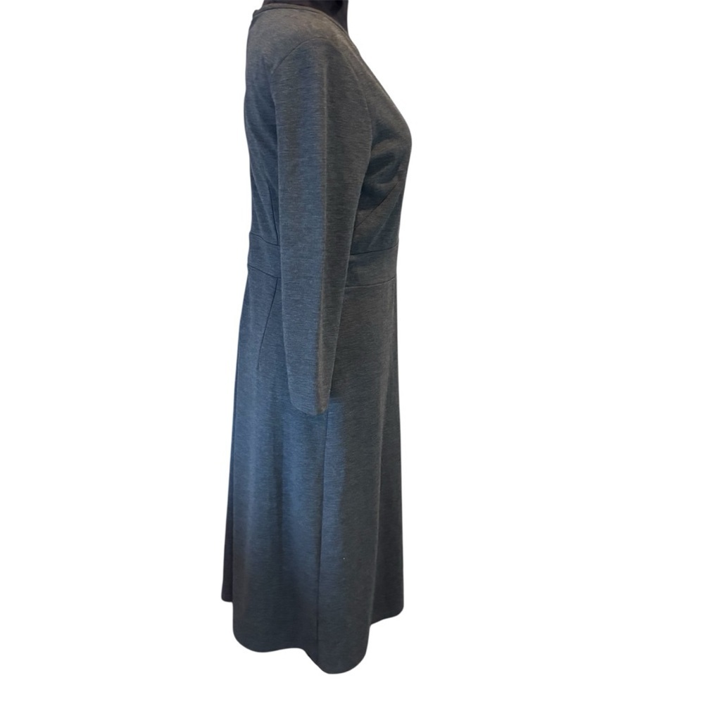 Ann Taylor Gray Knit Midi Dress, size 8, Work Casual Versatile Fall Minimalist - Picture 4 of 11